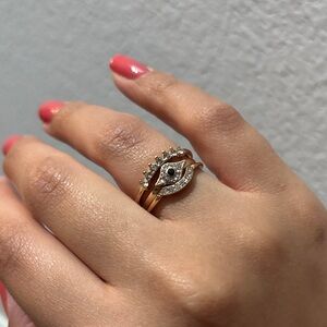 Gold-Tone Evil Eye Ring